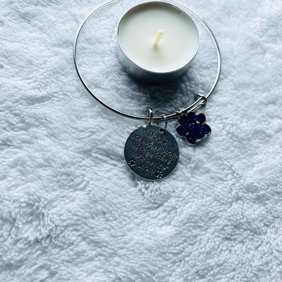 Paw Print Bangle Bracelet - Picture 5 of 6